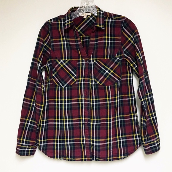 Anthropologie Tops - Anthropology ‘Skies Are Blue’ Plaid Flannel Size S